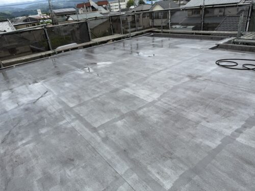 屋上高圧洗浄後