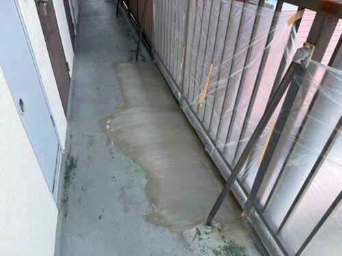 通路防水モルタル施工