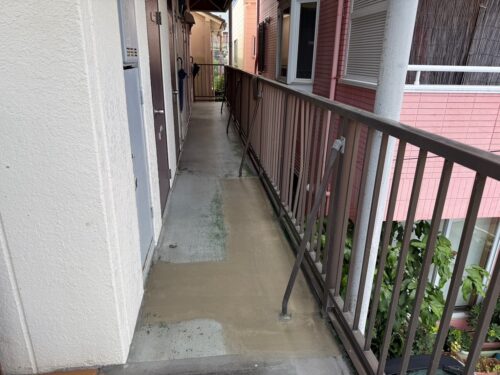 通路防水モルタル施工