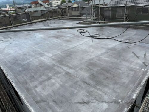 屋上高圧洗浄後