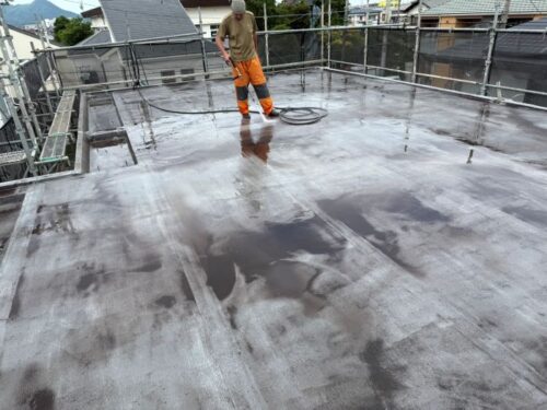 屋上高圧洗浄