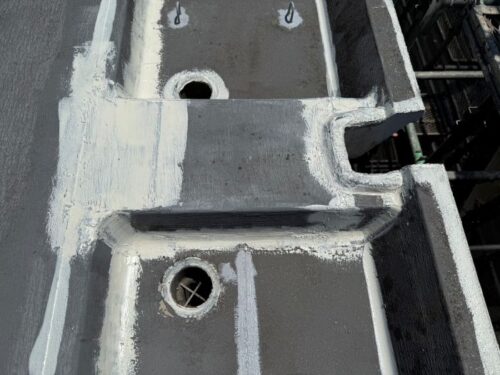 屋上シート防水コーキング