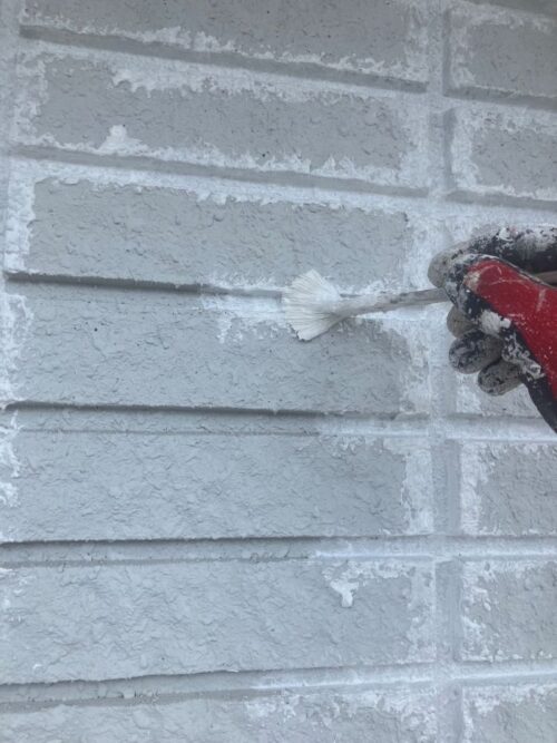 外壁微弾性フィラー　ホワイトフィーラーAⅡ施工状況