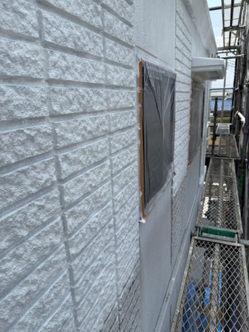 外壁微弾性フィラー　ホワイトフィーラーAⅡ施工状況