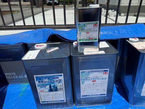 屋上、バルコニー　シート防水保護塗料