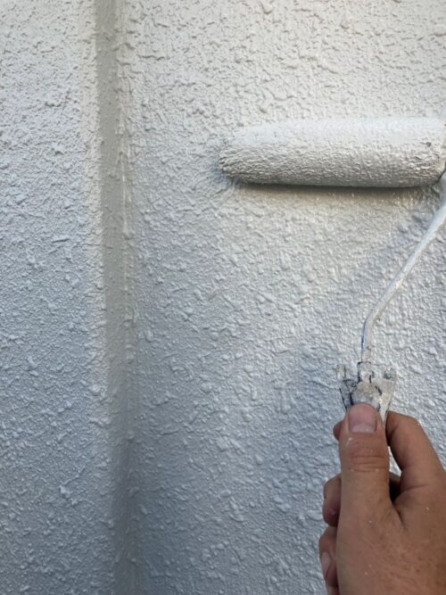 アステックペイント　リファイン無機1000-IR　オフホワイト2回目（上塗り）