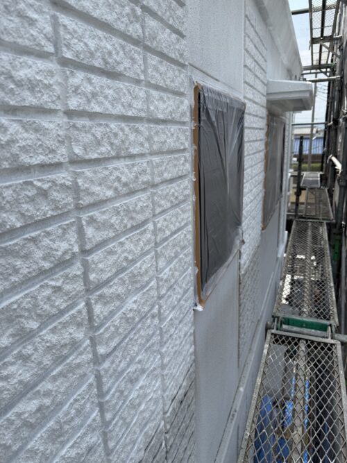 外壁微弾性フィラー　ホワイトフィーラーAⅡ施工状況