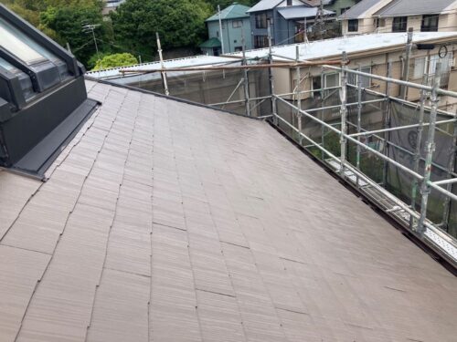 屋根上塗り2回目施工状況