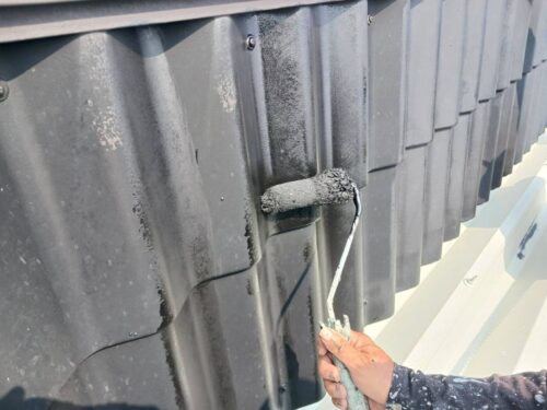 屋根立上り錆止め